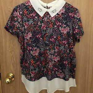 Faith and Joy tee with embellished collar